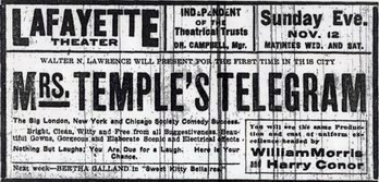 Shubert Lafayette Theatre - Old Ad